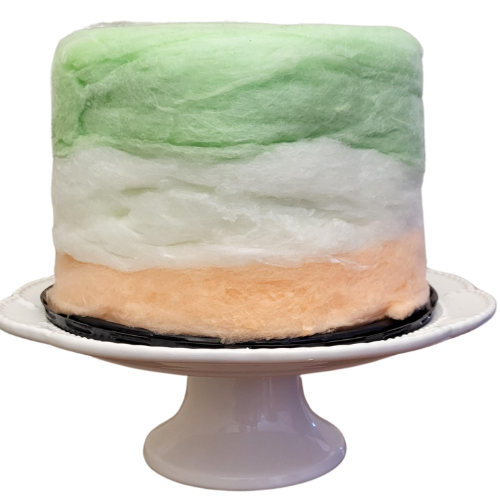 Irish Flag Themed cotton candy cake