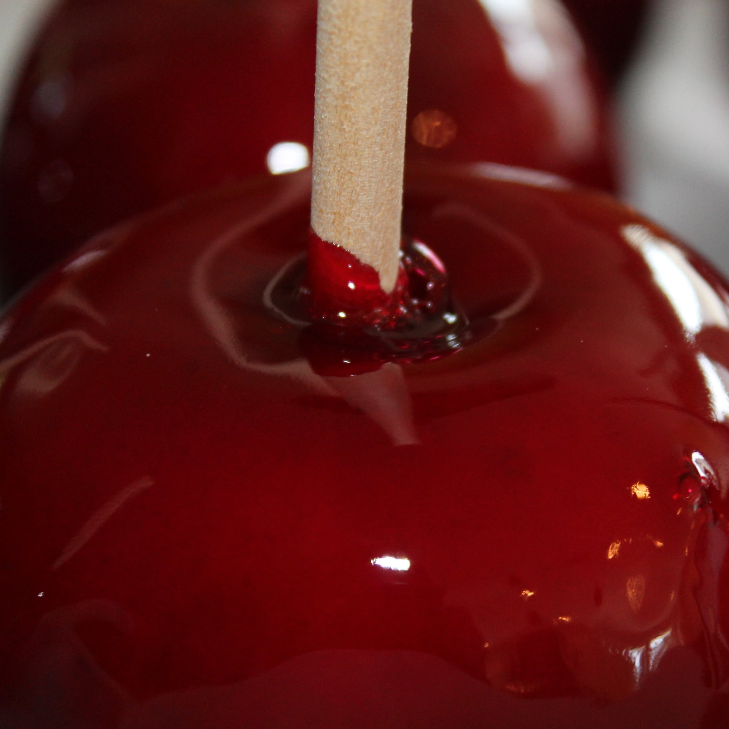 Close up of candy apple 