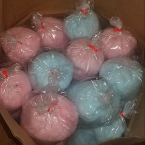 6 candy apples, 6 cotton candy